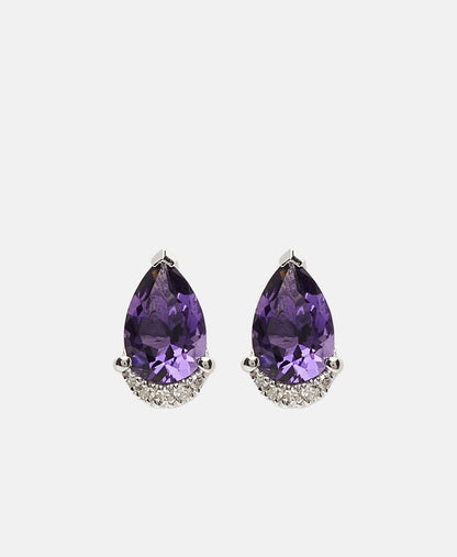 Le Diamantaire diamantové puzetové náušnice Bílé zlato 2