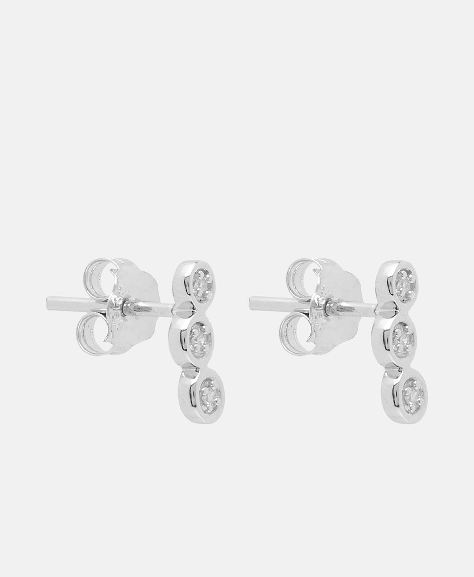 Muse Jewels diamantové puzetové náušnice Bílé zlato 1
