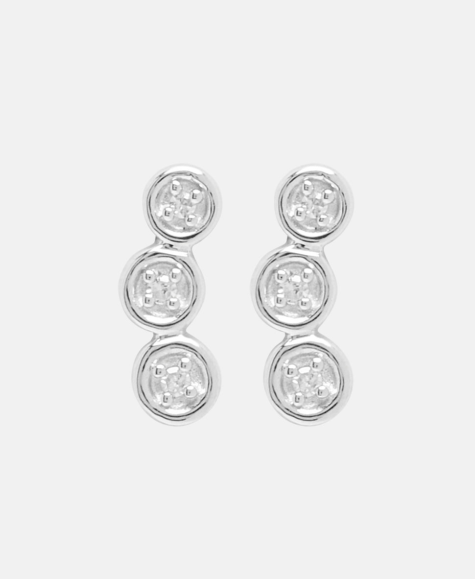 Muse Jewels diamantové puzetové náušnice Bílé zlato 2