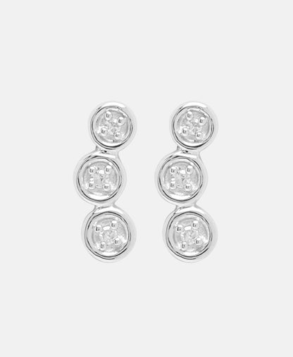 Muse Jewels diamantové puzetové náušnice Bílé zlato 2