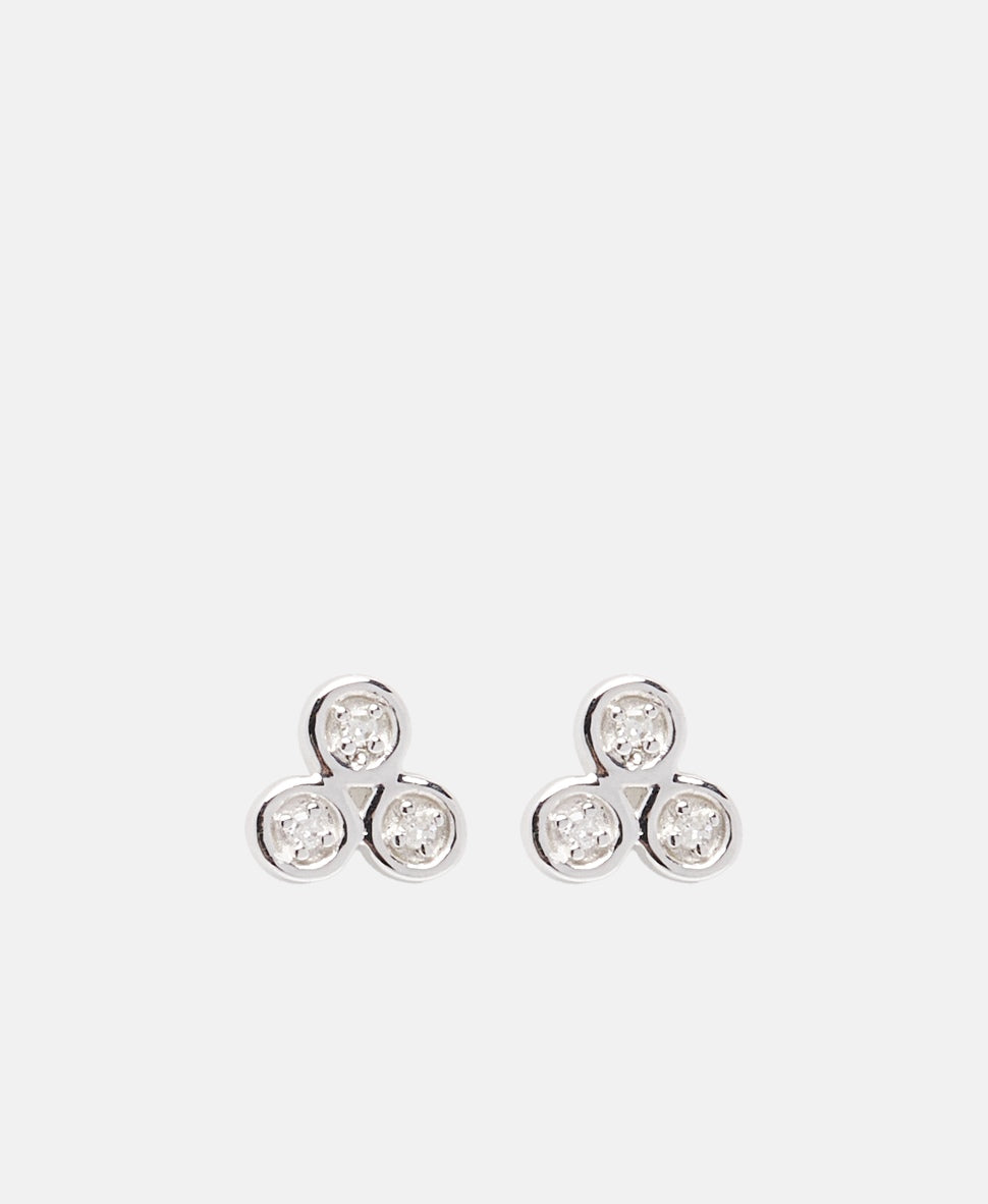 Muse Jewels diamantové puzetové náušnice Bílé zlato 2