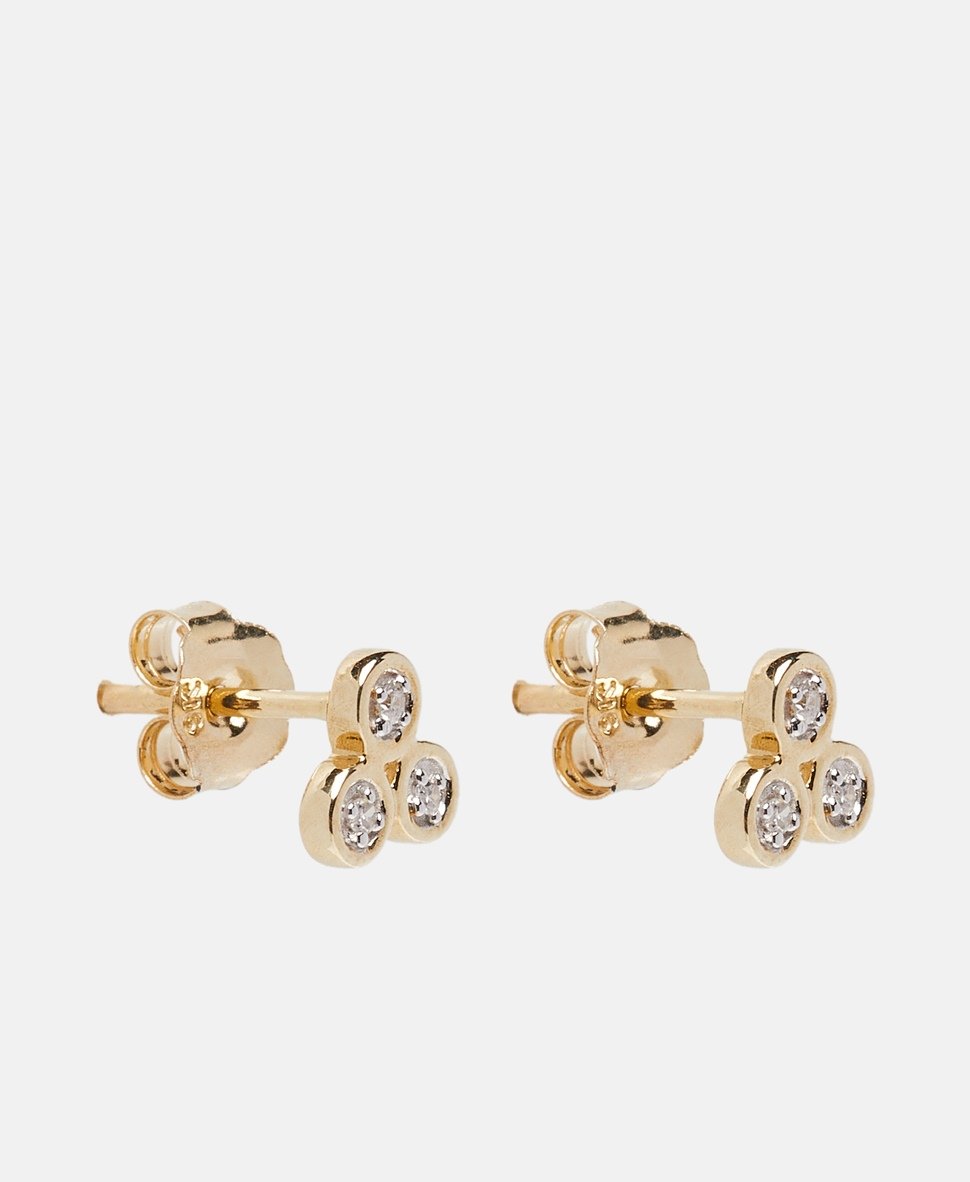 Muse Jewels diamantové puzetové náušnice Zlatá 1