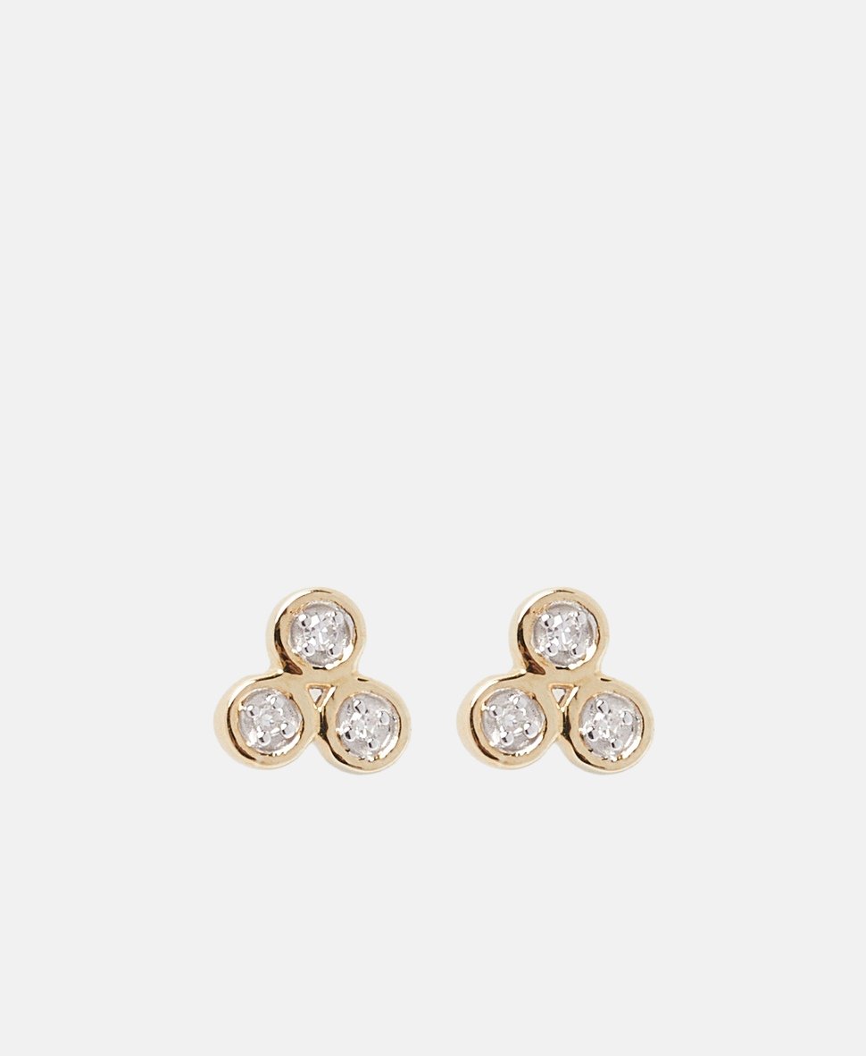Muse Jewels diamantové puzetové náušnice Zlatá 2