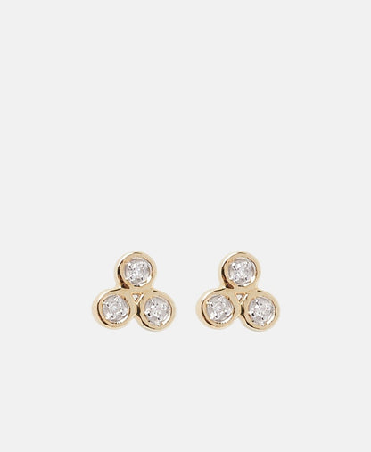 Muse Jewels diamantové puzetové náušnice Zlatá 2