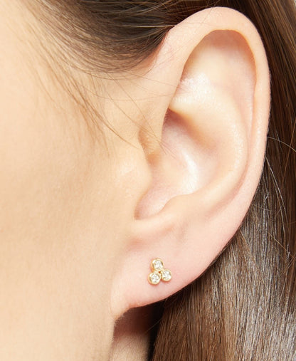 Muse Jewels diamantové puzetové náušnice Zlatá 4