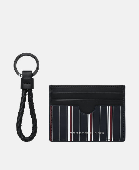 Tommy Hilfiger kožené pouzdro na karty Modrá 1