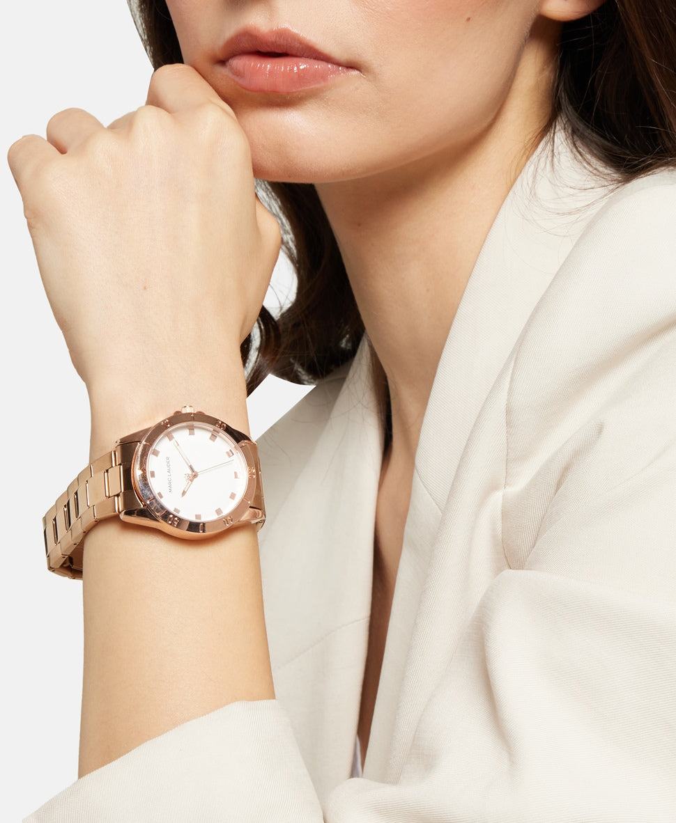 Marc Lauder hodinky Růžově zlatá 5