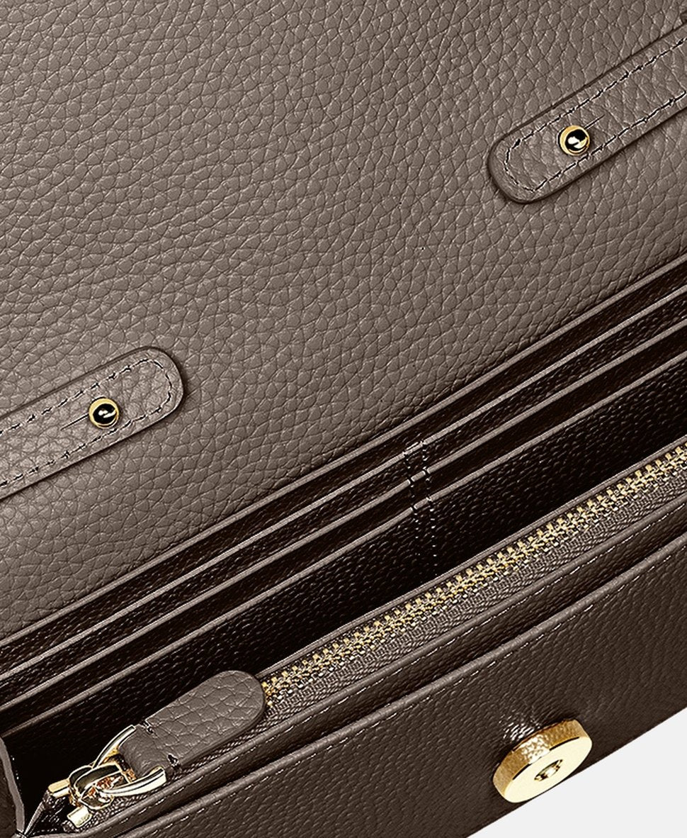 Aigner Kožená messenger taška Hnědá 2