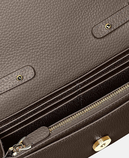Aigner Kožená messenger taška Hnědá 2
