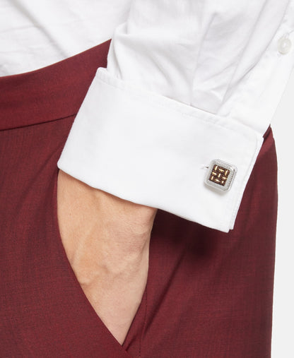 Tateossian manžetové knoflíčky Stříbrná 4