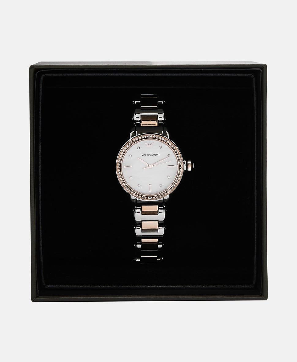Emporio Armani hodinky Stříbrná 4