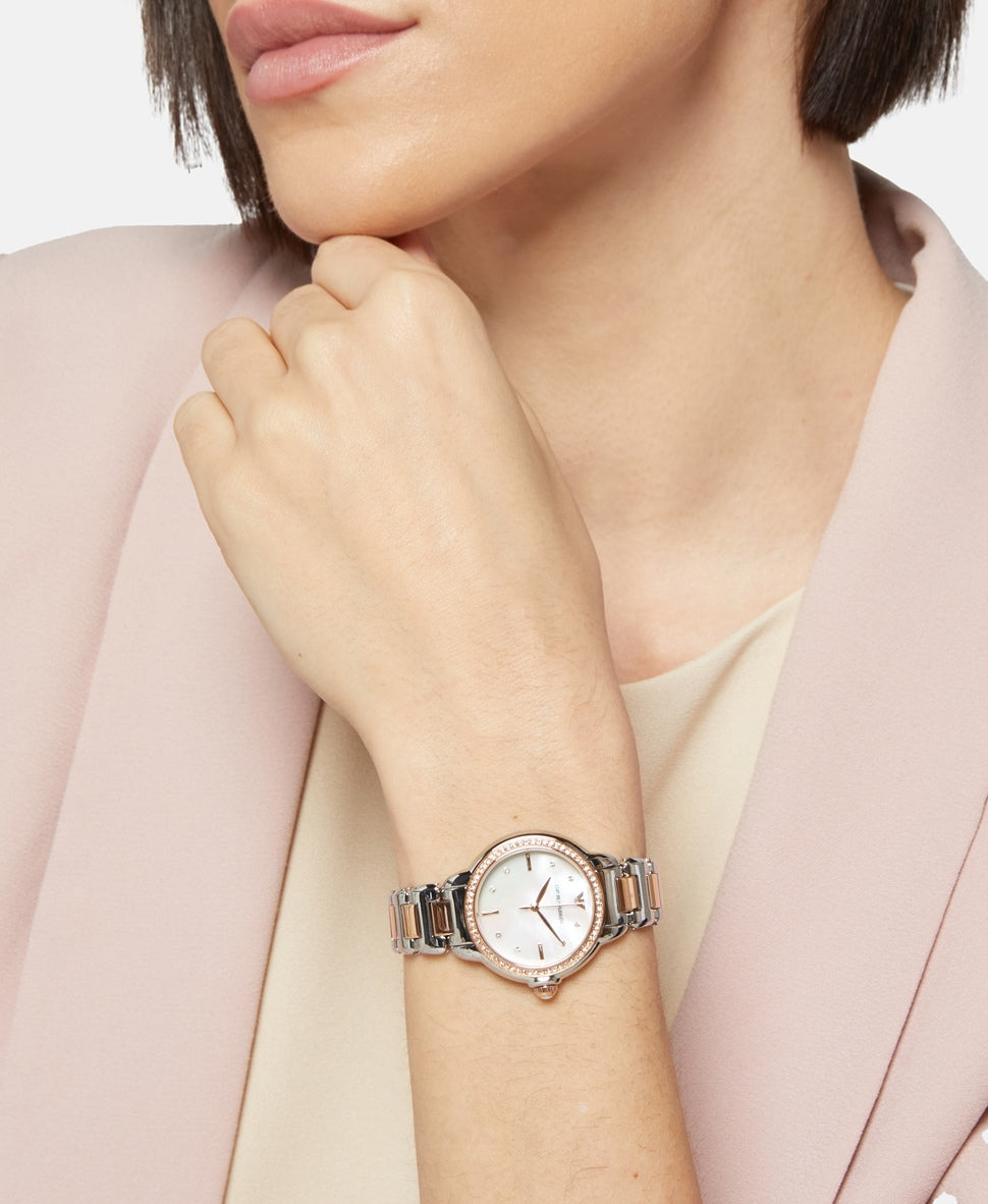 Emporio Armani hodinky Stříbrná 5