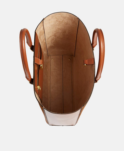 Guess kožená kabelka tote Hnědá 2