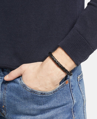 Lawrence Grey Jewelry kožený náramek Černá 3