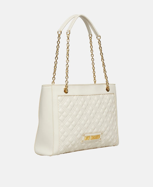 Love Moschino kabelka tote Bílá vlna 1