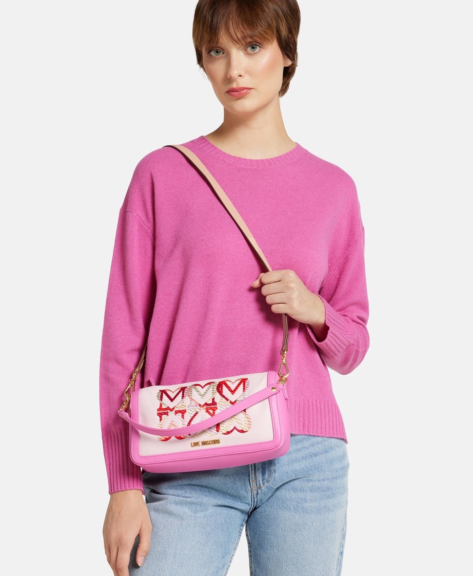 Love Moschino kabelka přes rameno Starorůžová 5