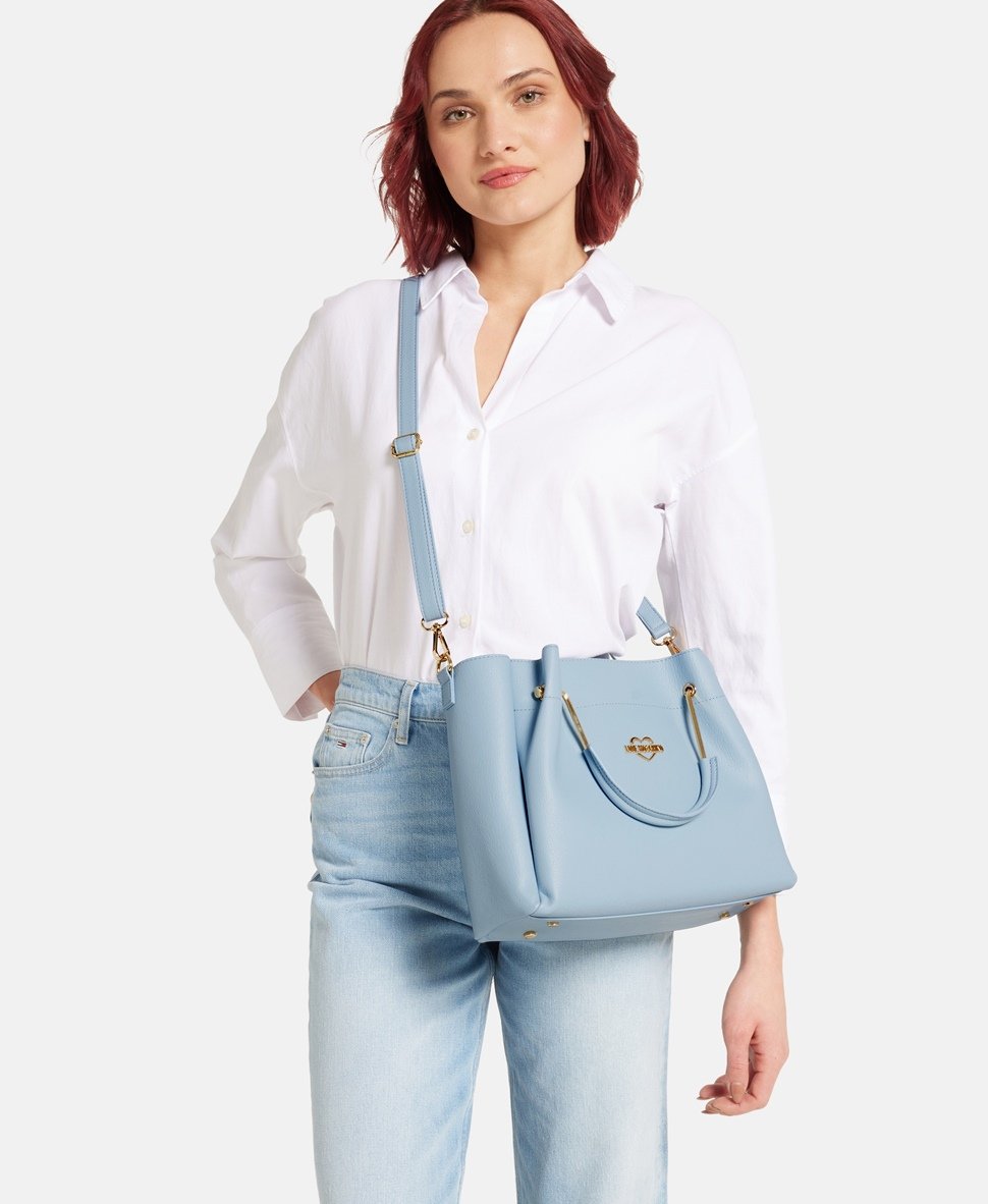 Love Moschino kabelka tote Modrá 5