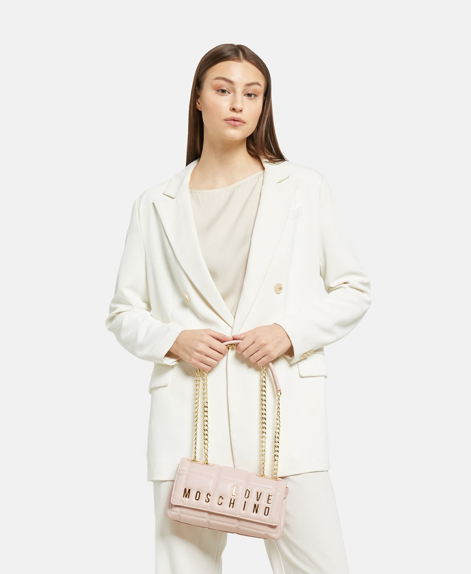 Love Moschino kabelka přes rameno Jěmně béžová 5