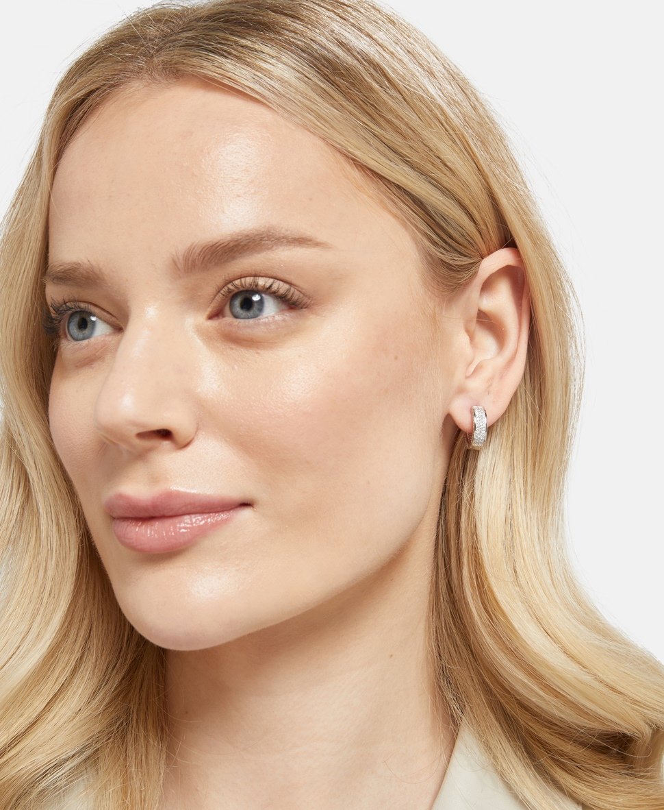 Lawrence Grey Jewelry Obručové náušnice Stříbrná 3