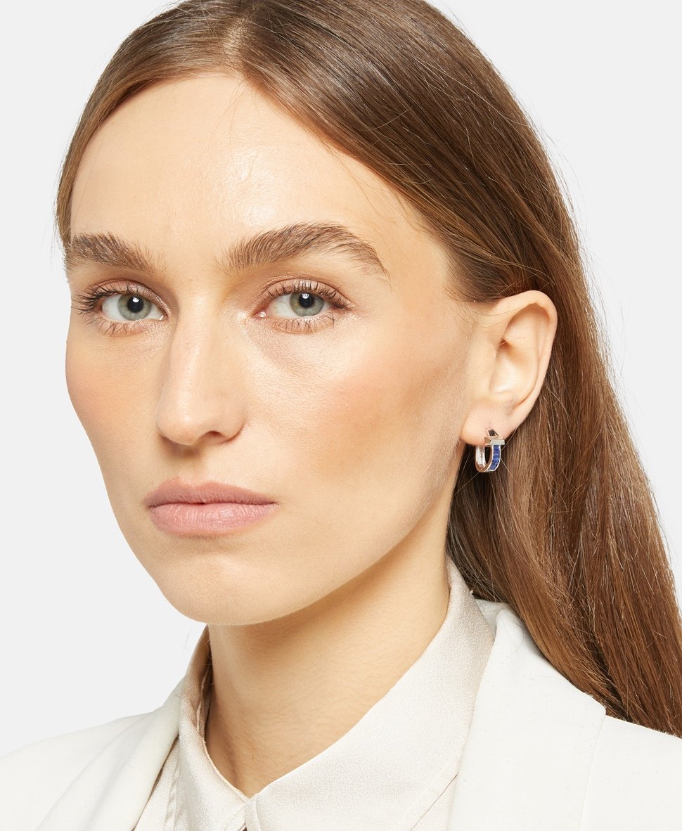Lawrence Grey Jewelry Obručové náušnice Stříbrná 3