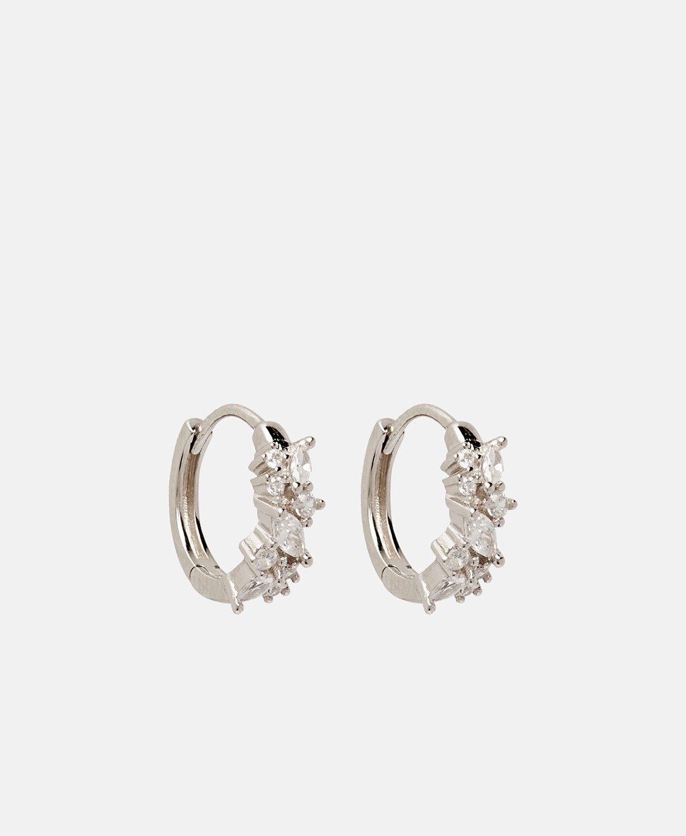 Lawrence Grey Jewelry Obručové náušnice Stříbrná 1