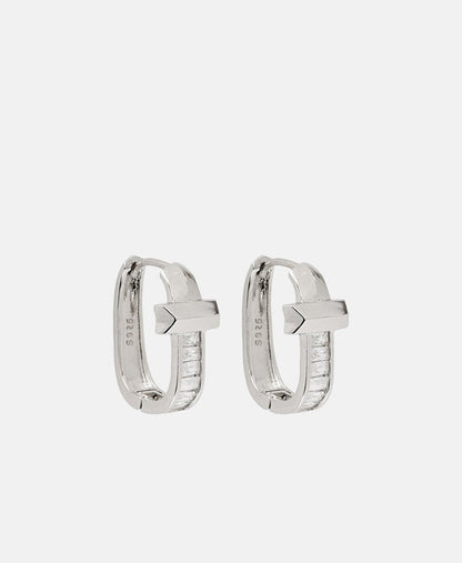 Lawrence Grey Jewelry Obručové náušnice Stříbrná 1