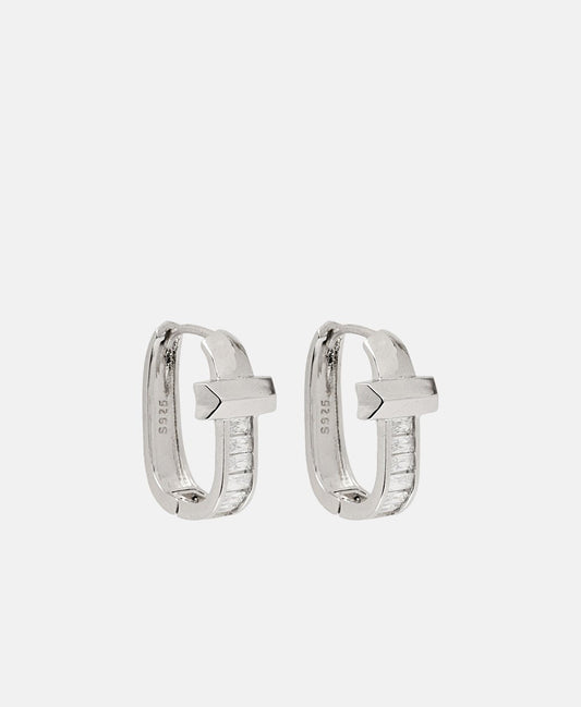 Lawrence Grey Jewelry Obručové náušnice Stříbrná 1