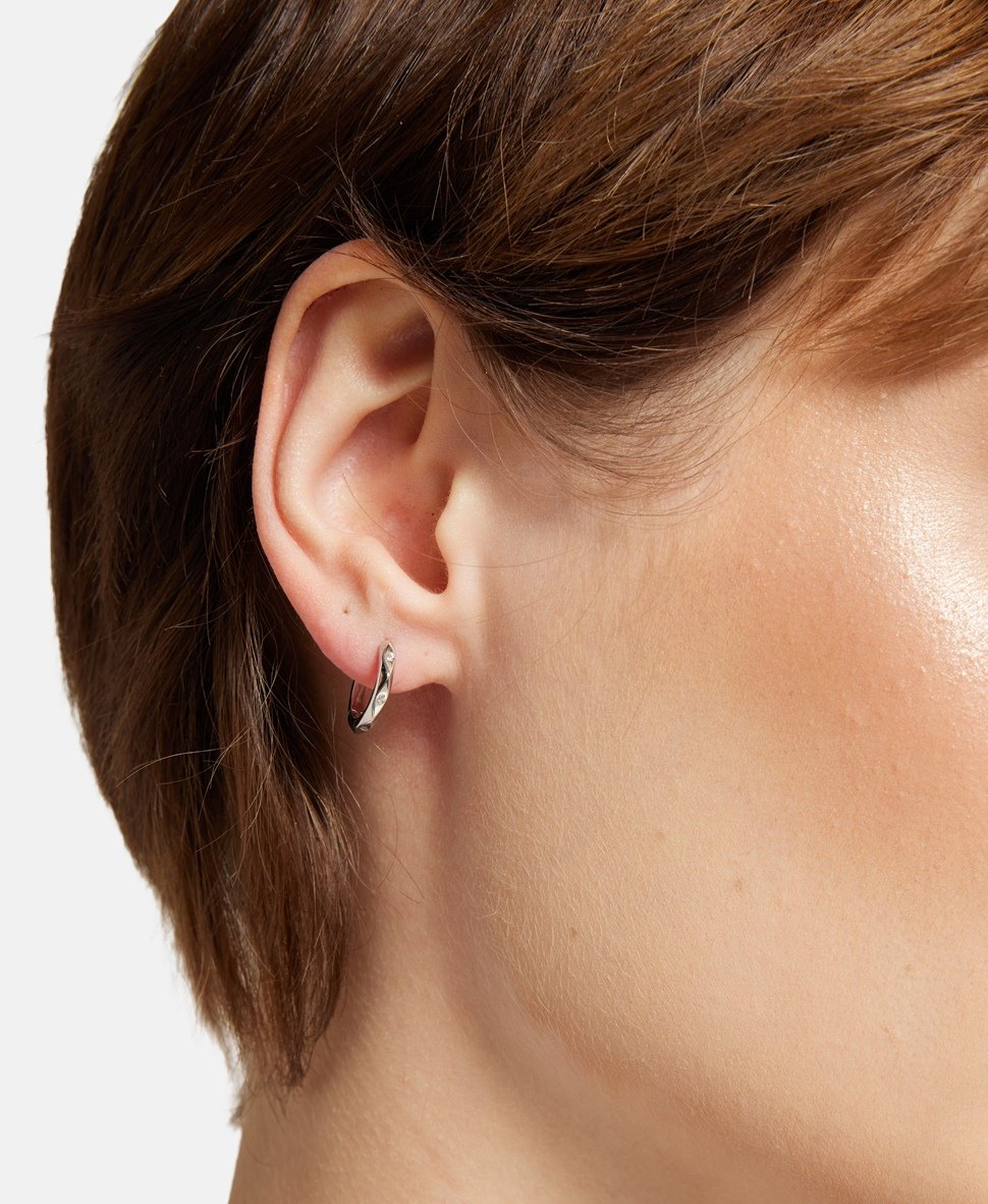 Lawrence Grey Jewelry Obručové náušnice Stříbrná 3