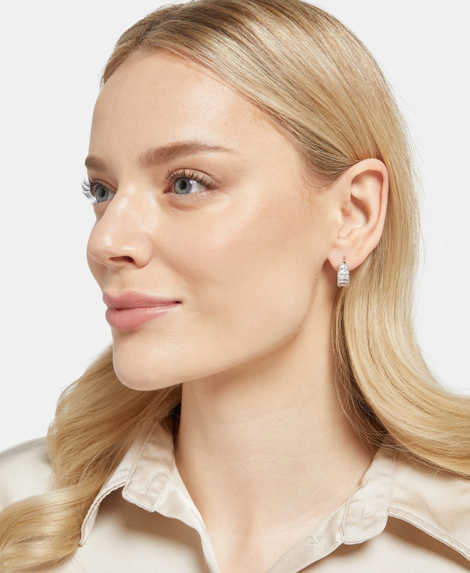 Lawrence Grey Jewelry Obručové náušnice Stříbrná 3