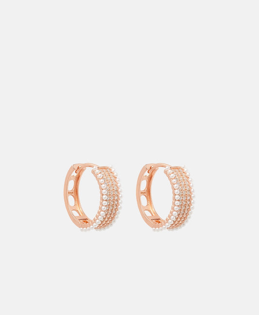 Lawrence Grey Jewelry Obručové náušnice Růžově zlatá 1