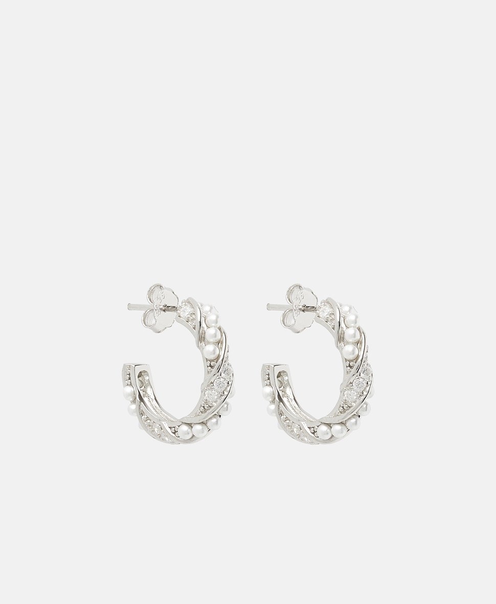 Lawrence Grey Jewelry Obručové náušnice Stříbrná 1