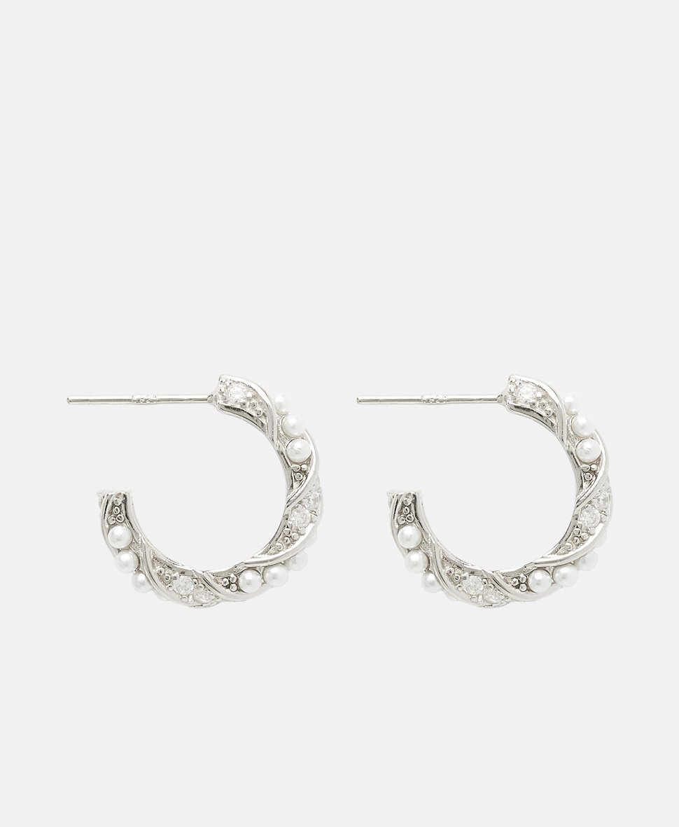 Lawrence Grey Jewelry Obručové náušnice Stříbrná 2