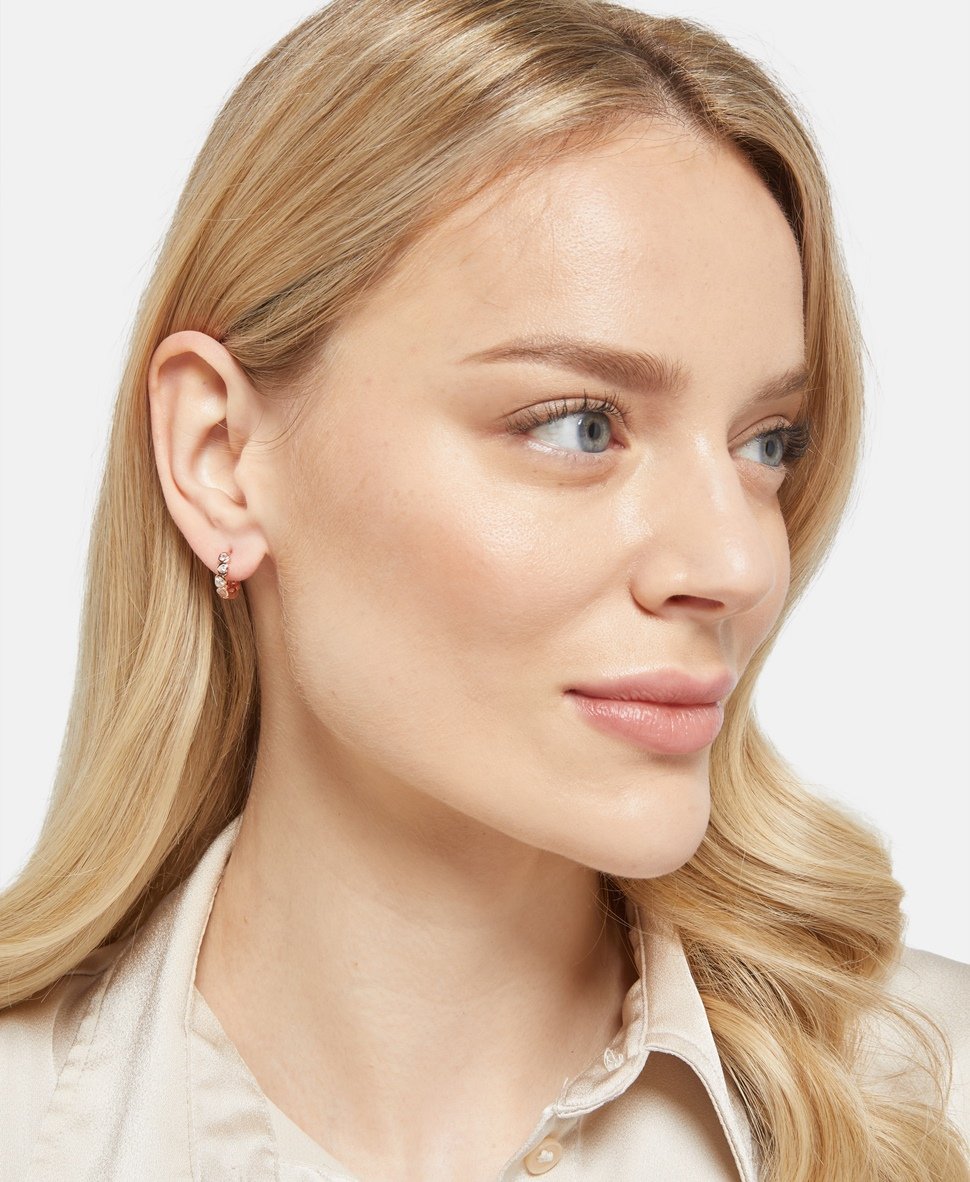 Lawrence Grey Jewelry Obručové náušnice Růžově zlatá 3