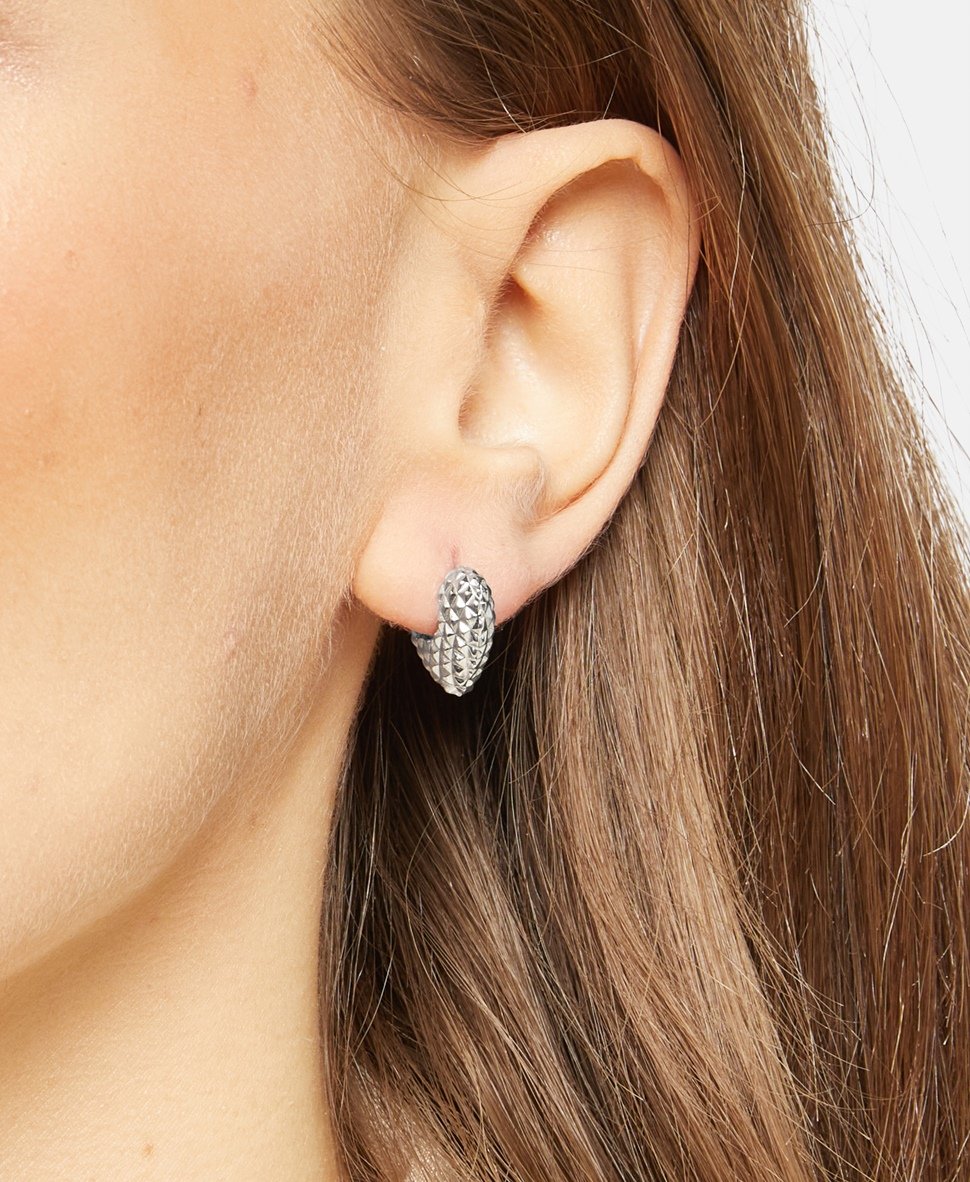 Lawrence Grey Jewelry Obručové náušnice Stříbrná 3