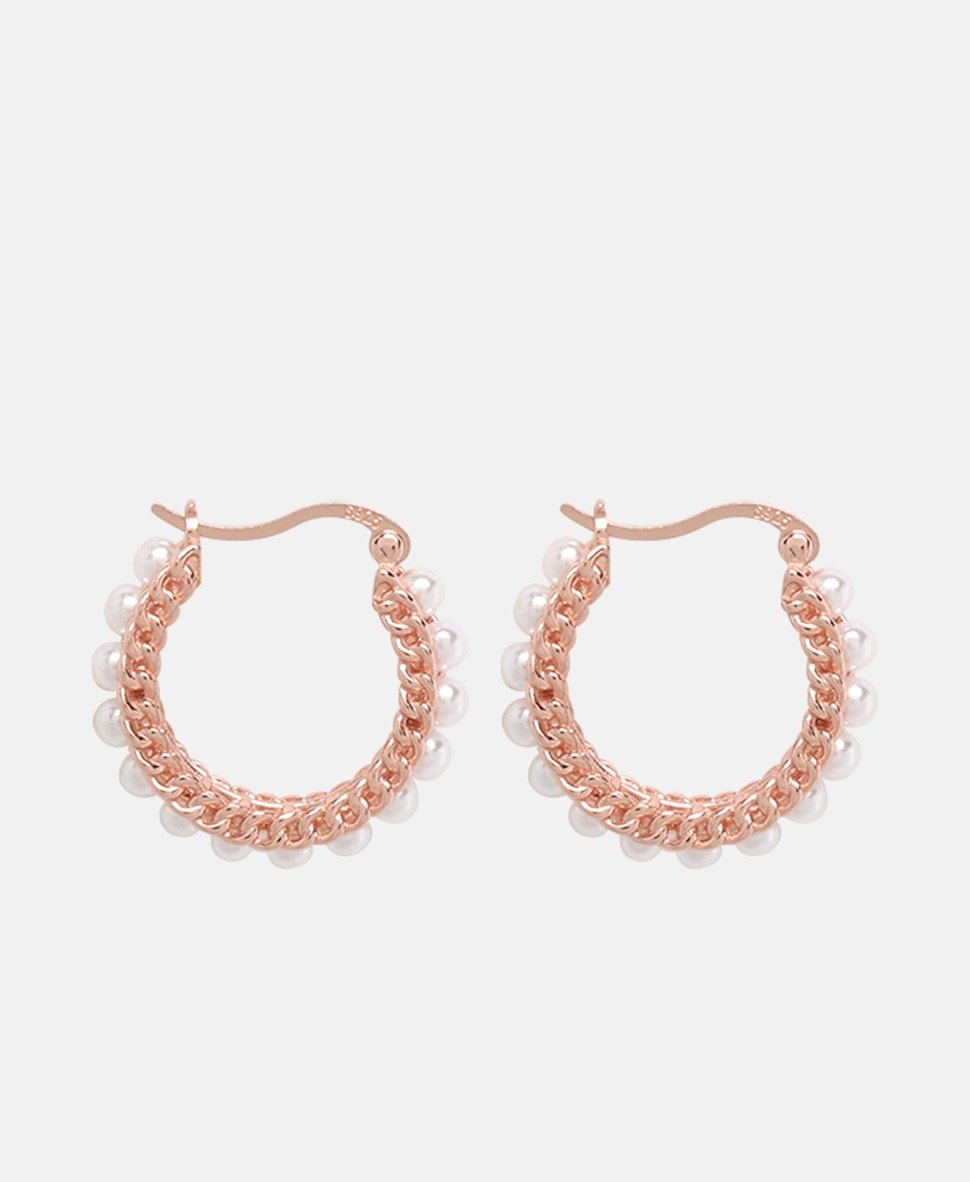 Lawrence Grey Jewelry Obručové náušnice Růžově zlatá 2