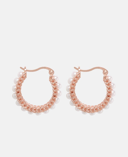 Lawrence Grey Jewelry Obručové náušnice Růžově zlatá 2