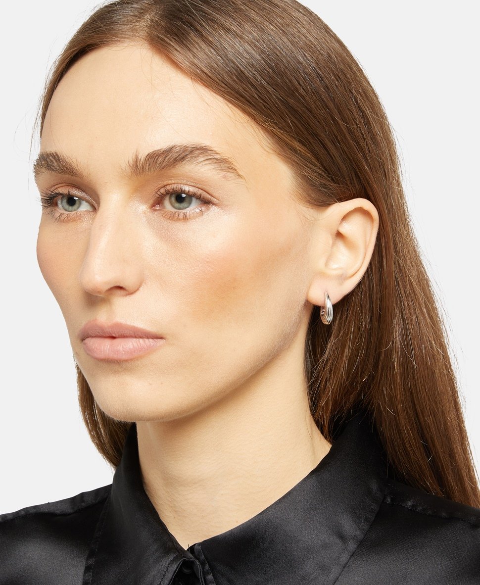 Lawrence Grey Jewelry Obručové náušnice Stříbrná 3