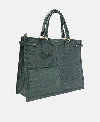 Guess kožená kabelka tote Zelená 1