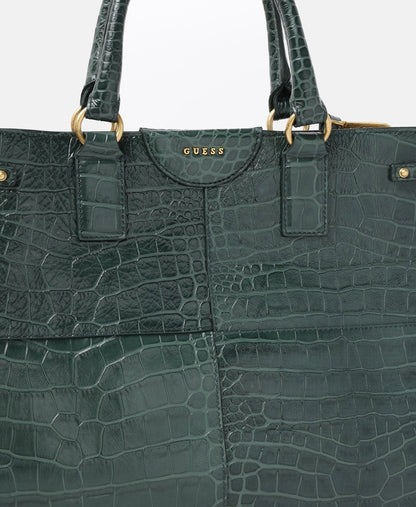 Guess kožená kabelka tote Zelená 2