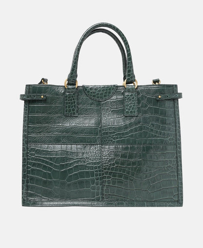 Guess kožená kabelka tote Zelená 4