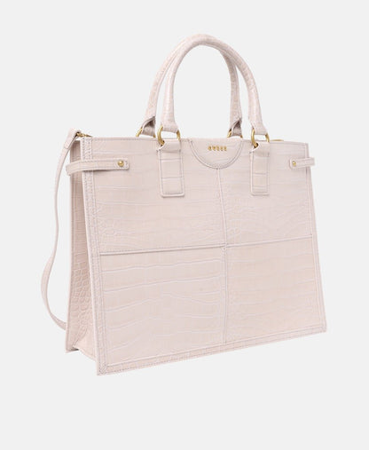 Guess kožená kabelka tote Ecru 1