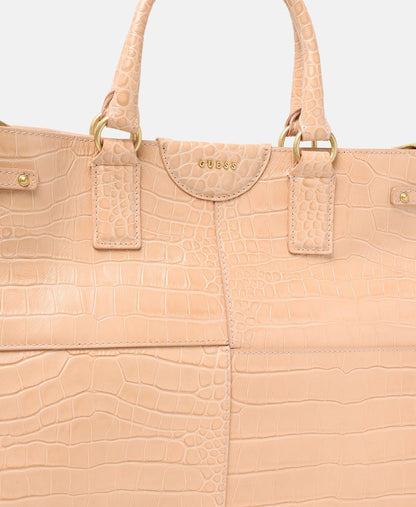 Guess kožená kabelka tote Béžová 2