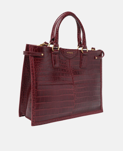 Guess kožená kabelka tote Červená 1