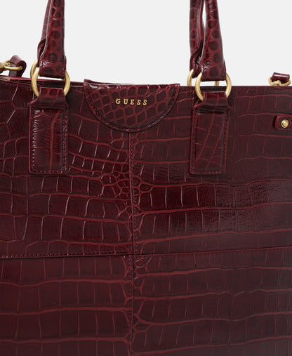 Guess kožená kabelka tote Červená 2