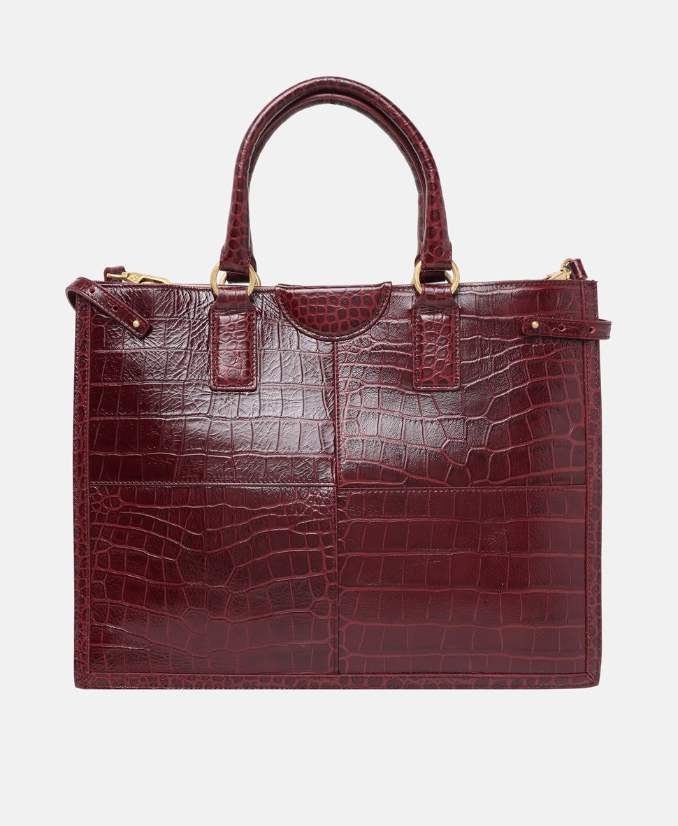 Guess kožená kabelka tote Červená 4