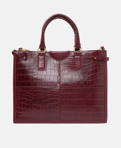 Guess kožená kabelka tote Červená 4