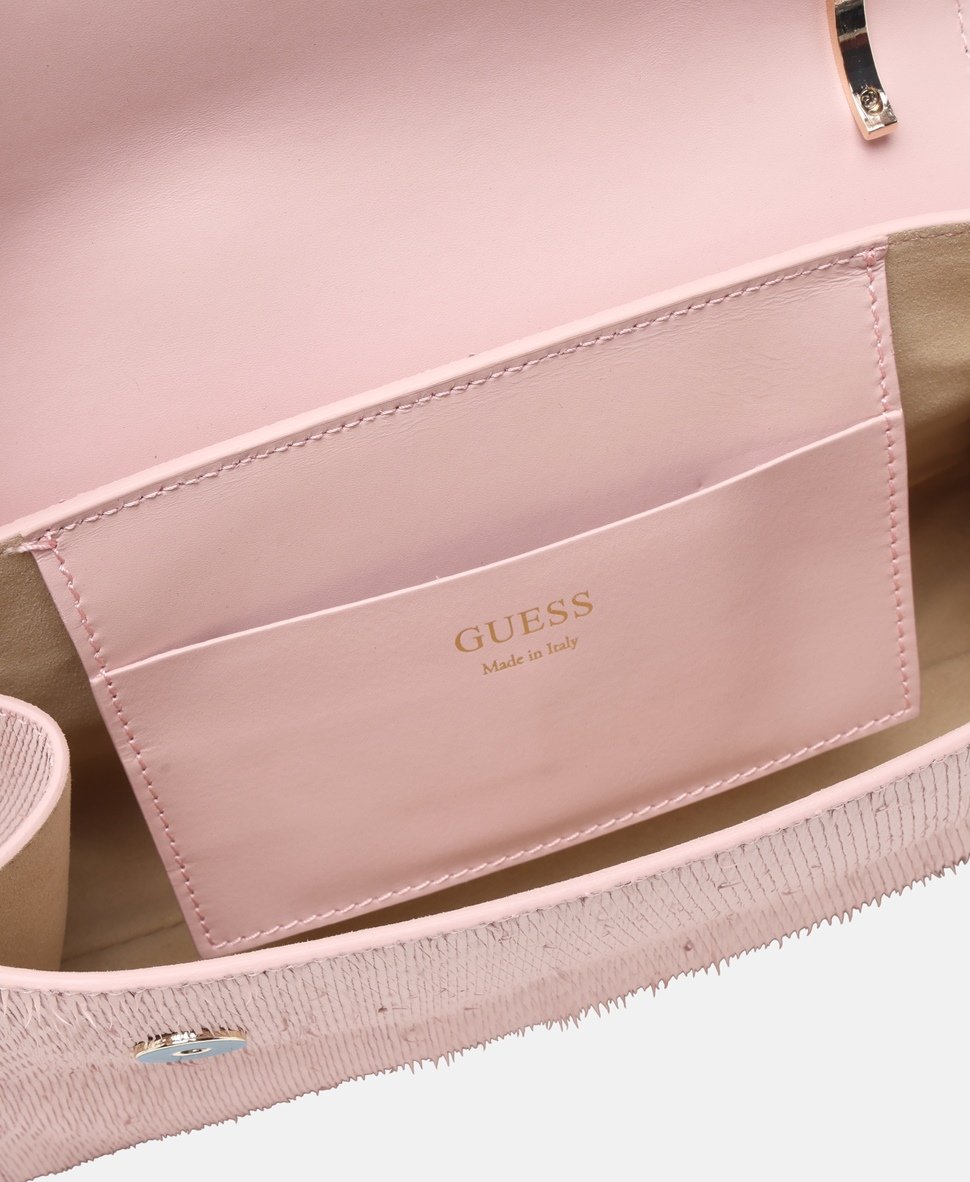 Guess kožená kabelka Růžová 3