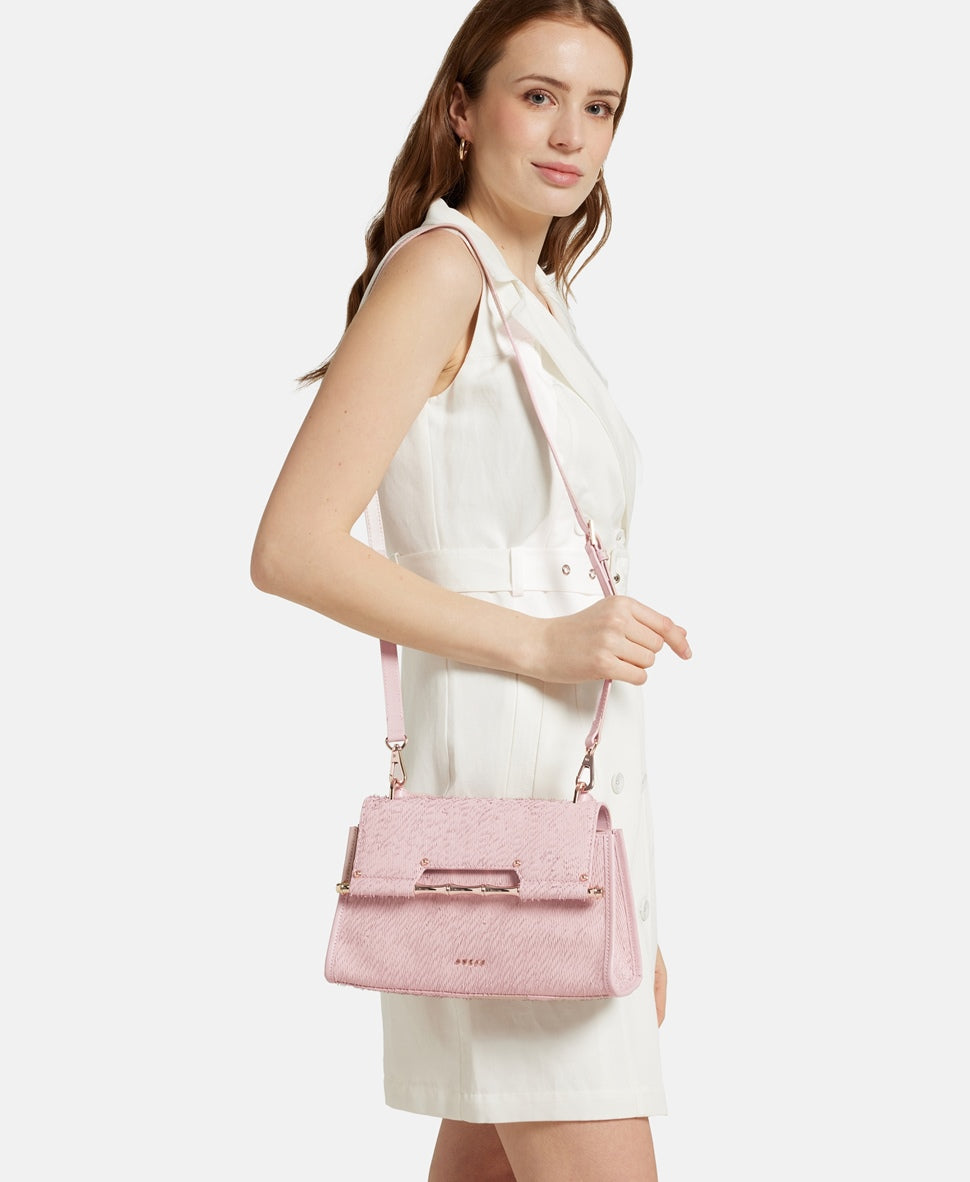 Guess kožená kabelka Růžová 5