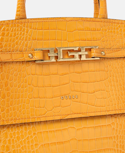 Guess kožená kabelka tote Oranžová 2