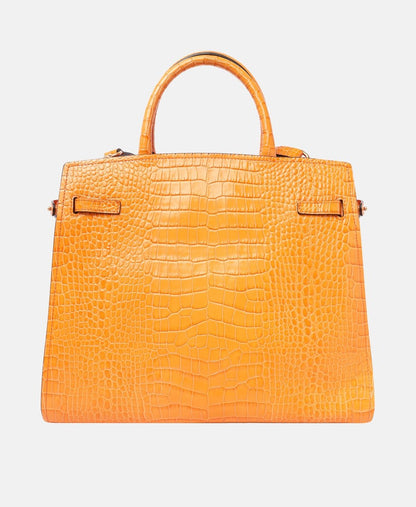 Guess kožená kabelka tote Oranžová 4